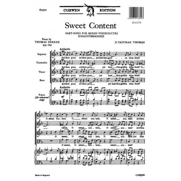 Thomas Sweet Content Satb