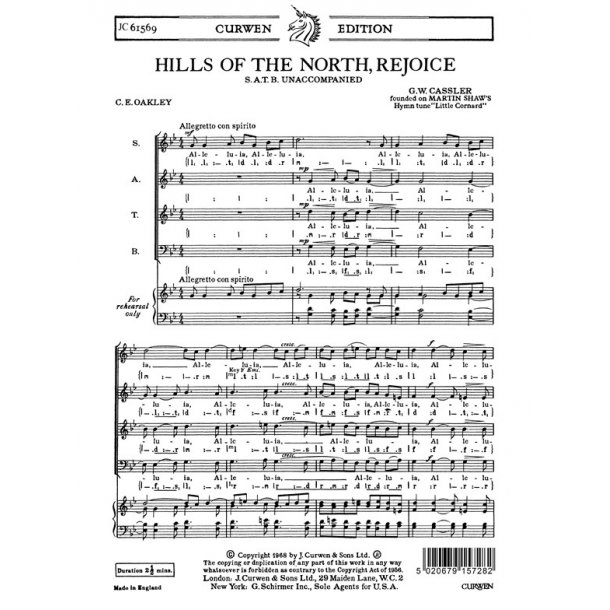 Cassler, Gw Hills Of The North, Rejoice Satb