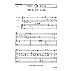Stanford, Cv The Lark's Grave 2pt/Piano