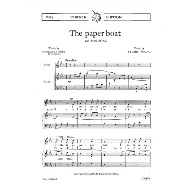 Young, S The Paper Boat Unison/Piano