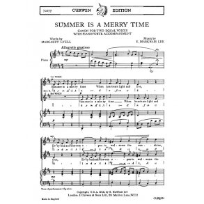Markham Lee, E Summer Is A Merry Time 2pt/Piano