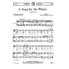 Shield, W A Song For The Winter Unison/Piano