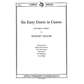 Taylor 6 Easy Duets In Canon V/S