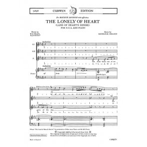 Nelson, H The Lonely Of Heart Ssa/Piano