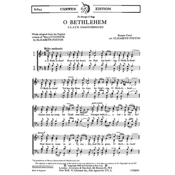 Elizabeth Poston: O Bethlehem