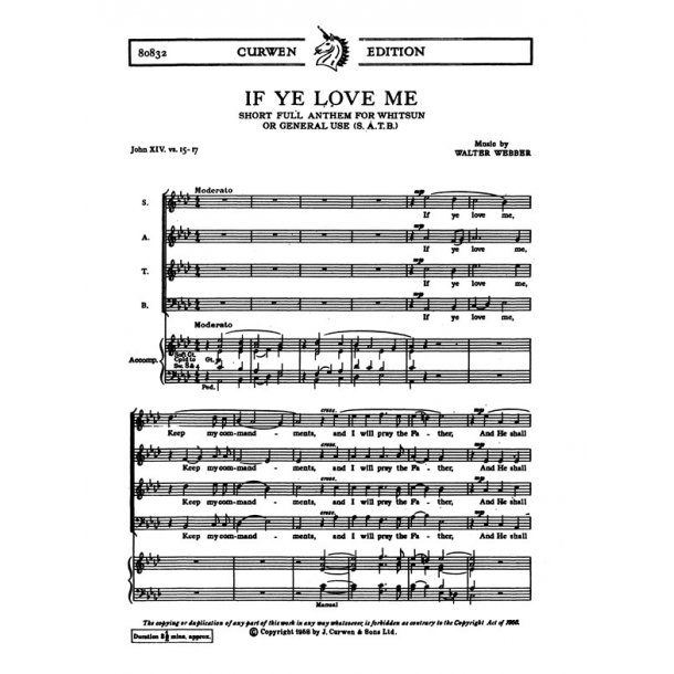 Walter Webber: If Ye Love Me