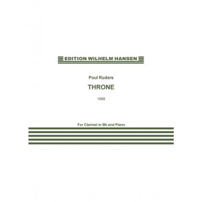 Poul Ruders: Throne For Clarinet And Piano.