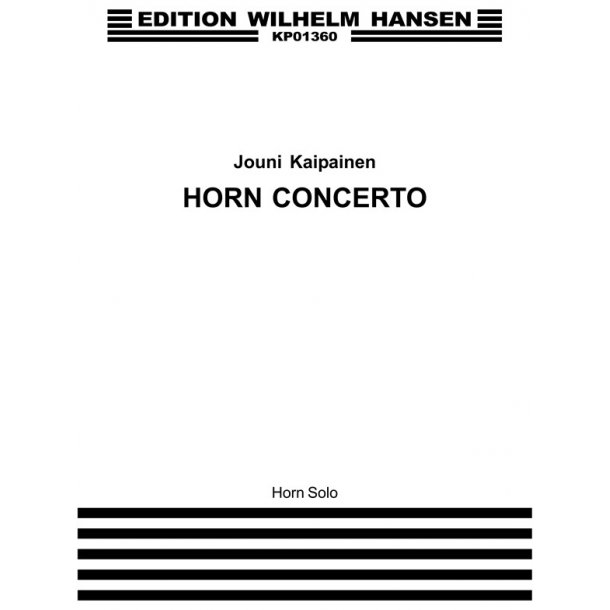 Kaipainen, J Horn Concerto Sol Hn Pt