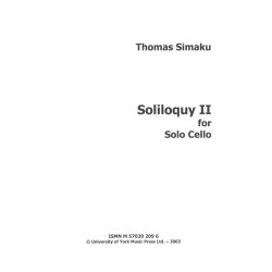 Thomas Simaku: Soliloquy II