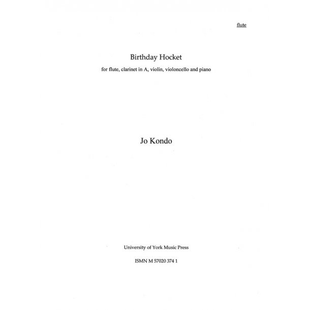 Jo Kondo: Birthday Hocket (Parts)