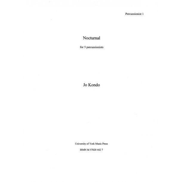 Jo Kondo: Nocturnal (Parts)