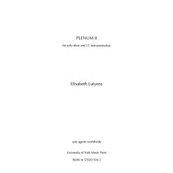 Elisabeth Lutyens: Plenum II Op.92