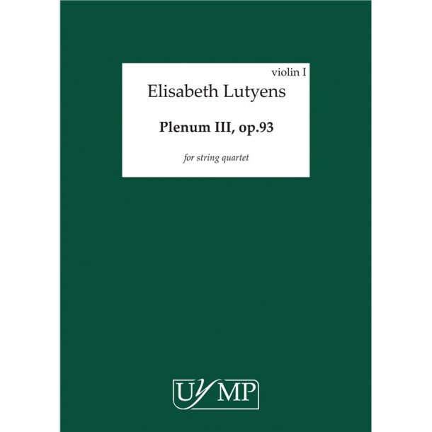 Elisabeth Lutyens: Plenum III Op.93 (Parts)