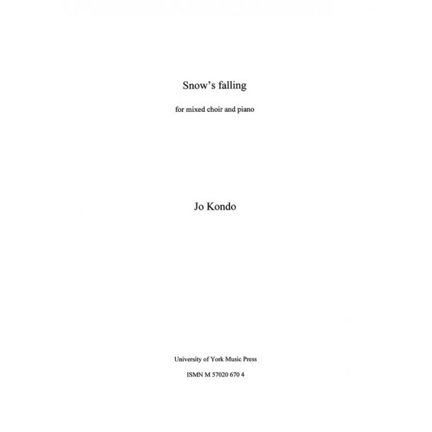 Jo Kondo: Snow's falling
