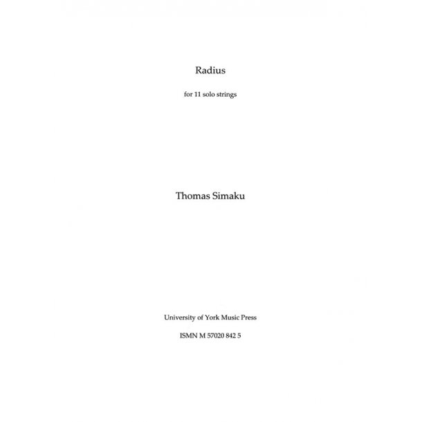 Thomas Simaku: Radius