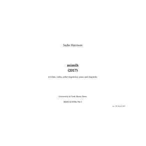 Sadie Harrison: Mimih - Full Score
