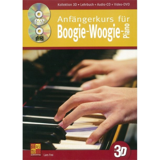 Lars Frei: Anf&auml;ngerkurs F&uuml;r Boogie-Woogie-Piano In 3D (Buch/CD/DVD)