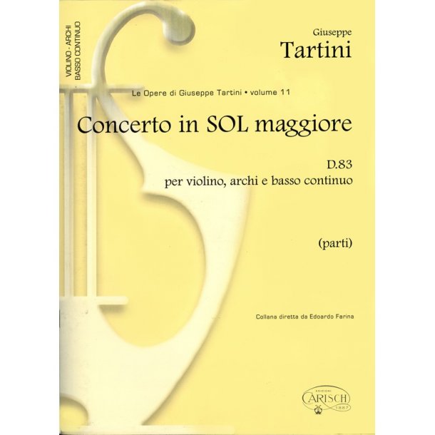 Tartini Volume 11 Conc G Maj D83 Pts