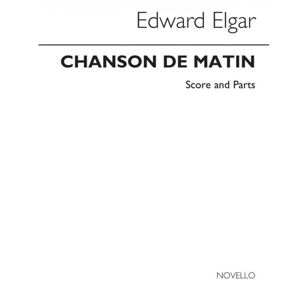 Elgar Chanson De Matin Recorder Quintet Score/Parts Arr Murray