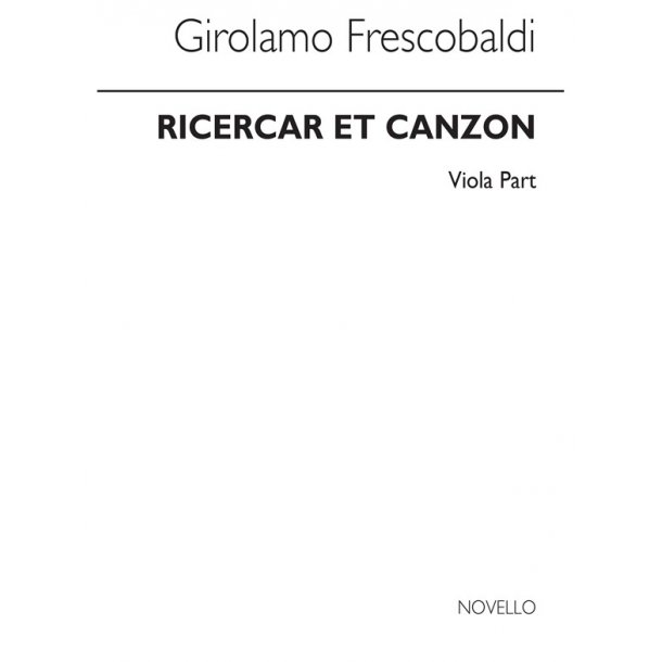 Girolamo Frescobaldi: Ricercar Et Canzon - Viola