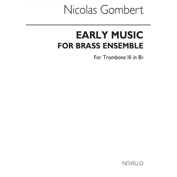 Lawson: Early Music For Brass Ensemble Tc Euph/Tbn 3