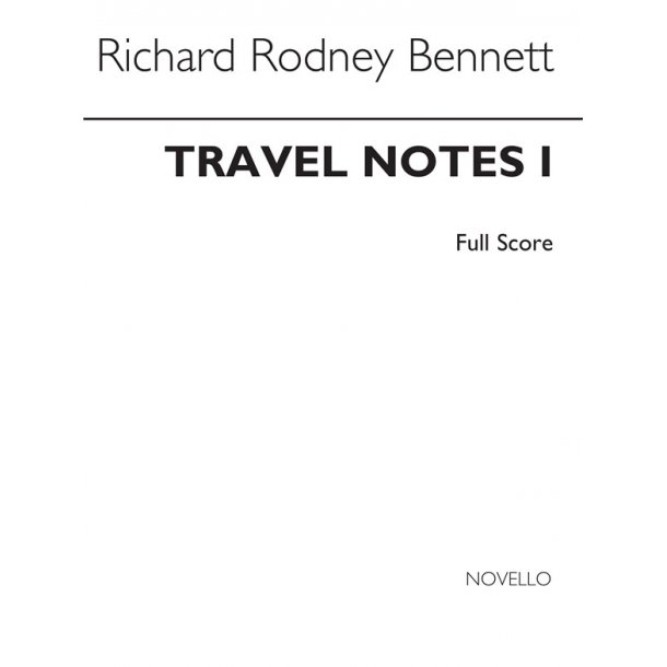 RR Bennett: Travel Notes for String Quartet - Book 1