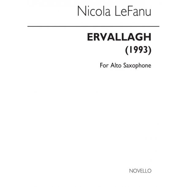 Lefanu: Ervallagh for Solo Alto Saxophone