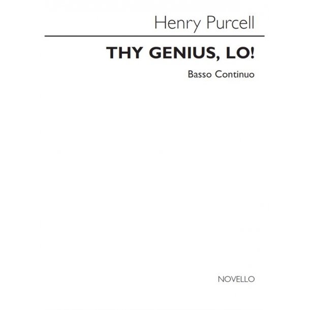 Henry Purcell: Thy Genius, Lo! (Basso Continuo Part)