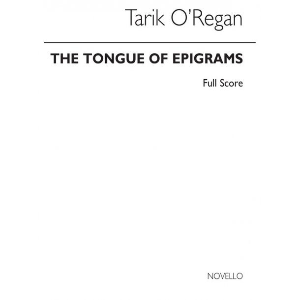 Tarik O'Regan: Tongue Of Epigrams (Countertenor/Percussion)