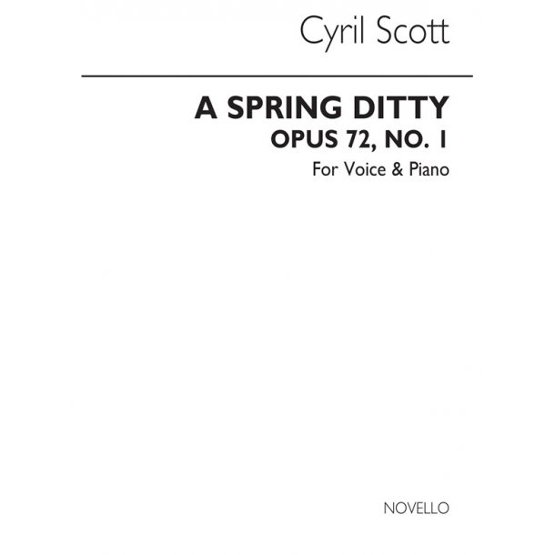 Cyril Scott: A Spring Ditty Op72 No.1-high Voice/Piano