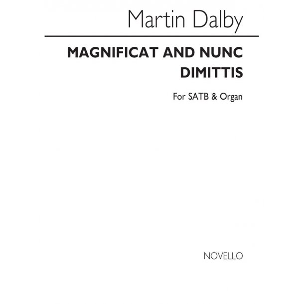 Dalby: Magnificat &amp; Nunc Dimittis (Paisley Abbey) for SATB Chorus with Organ acc.