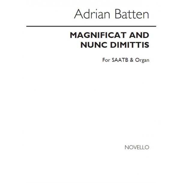 Batten: Magnificat &amp; Nunc Dimittis (3rd Verse Service) for SATB Chorus