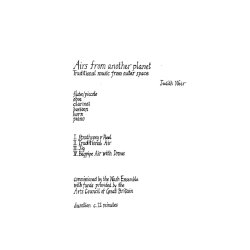 Judith Weir: Airs From Another Planet (Parts)