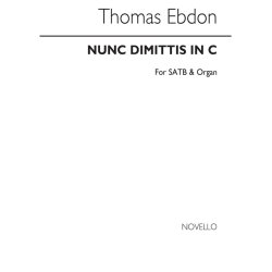Thomas Ebdon: Nunc Dimittis In C Satb/Organ