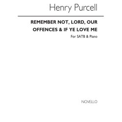 Purcell-remember Not Lord Our Offences / Heap-if Ye Love Me Satb/Piano
