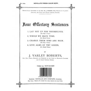 J. Varley Roberts: Four Offertory Sentences Satb/Organ