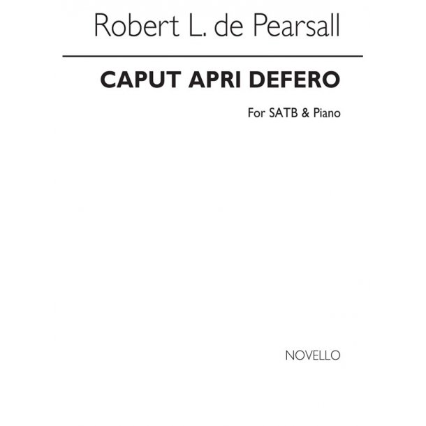 Pearsall, R  Caput Apri Defero  Satb/Pf