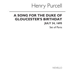 Purcell, H Song For The Duke Of Gloucester's Birthday Ch Pts