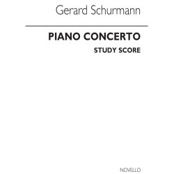 Schurmann: Concerto For Piano (Study Score)