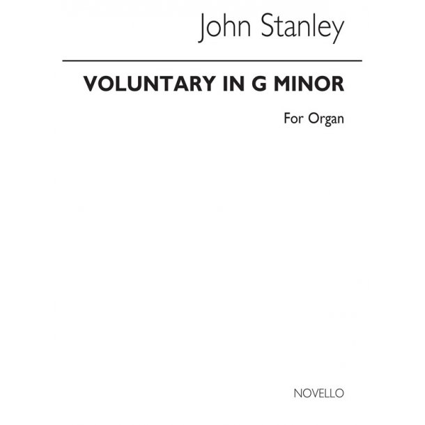 John Stanley: Voluntary In G Minor For Organ