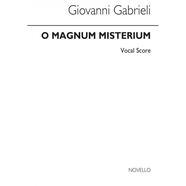 Galmili O Magnum Misterium Satb/ Organ