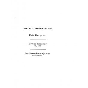 Bergman: Etwas Rascher Saxophone Quartet (Score and Parts)