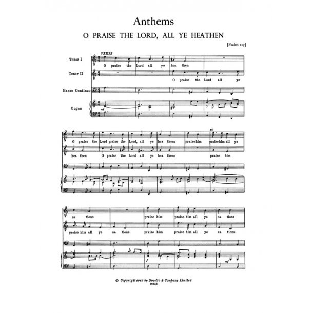 Purcell Society Volume 32 - Sacred Music Part 7 (Original Engraving)