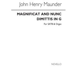 Maunder, J Magnificat And Nunc Dimittis In G Satb And Organ