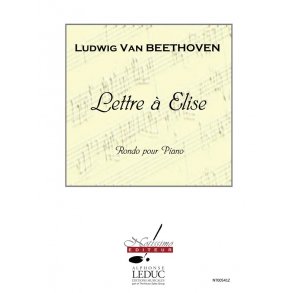 Beethoven Ludwig Van Lettre A Elise Piano Book