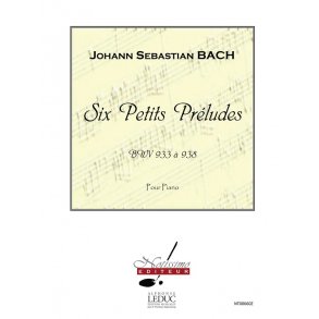 Bach Js 6 Petits Preludes Bwv933 A Bwv938 Piano Book