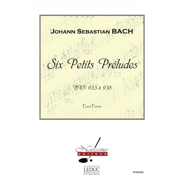 Bach Js 6 Petits Preludes Bwv933 A Bwv938 Piano Book
