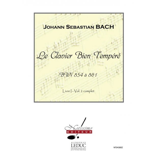 Bach Js Clavier Bien Tempere Bwv854 A 861 Livre 1 Volume 2 Piano Book