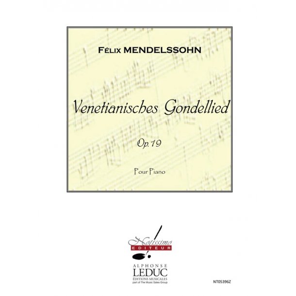 Mendelssohn Venetianisches Gondellied Op 19 Piano Book