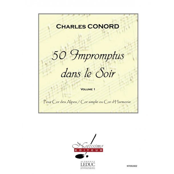 Conord 50 Impromptus Dans Le Soir Cor Des Alpes Vol 1 Alpine Horn Bk